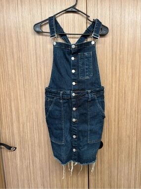 Judy Blue Dark Indigo Button-Front Denim Overall Skirt